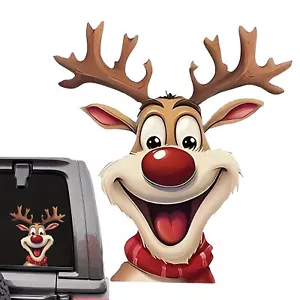 Christmas Car Rear Window Wiper Sticker Waterproof Elk Car Sticker 18 X 20 CM  - Picture 1 of 6