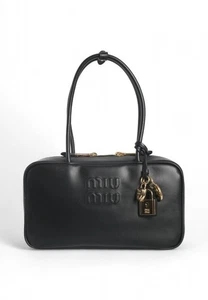 Miu Miu Medium Beau Bag Black 5BB172 2CRW F0002 V OTO 143135435 - Picture 1 of 6