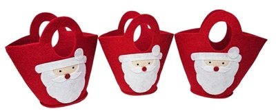 3 шт. фетровые подарочные пакеты конфеты угощения рождественские украшения красные 7 дюймов - Изображение 1 из 4