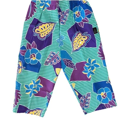 Pantalones Cortos Goleta Vintage Mermeladas Años 80 Neón Floral Recortados X Grandes Raro Nuevo de Lote Antiguo Foto 1 de 4