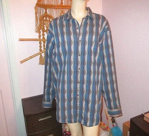 Vtg Patagonia Aztec Shirt Mens Size XL Portugese Cotton Button Up Long Sleeves - Picture 1 of 11
