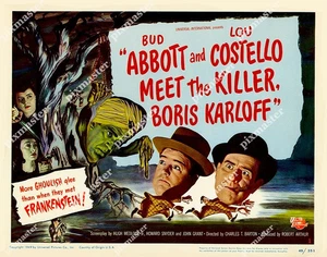 ABBOTT & COSTELLO MEET THE KILLER BORIS KARLOFF 1949  11 X 14 LOBBY TITLE CARD - Picture 1 of 1