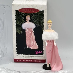 Hallmark Enchanted Evening Barbie Pink 1996 Christmas Ornament QXI6541 Box - Bild 1 von 12
