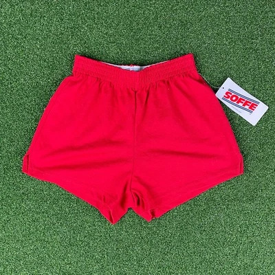 Soffe Youth Girls Red Elastic Waist High Waisted Athletic Sweat Shorts Sz M NEW - Image 1 of 4