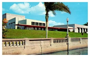 CARTOLINA - Vintage 1952 Lakeland FL Florida Civic Center on Lake Mirror - Foto 1 di 8