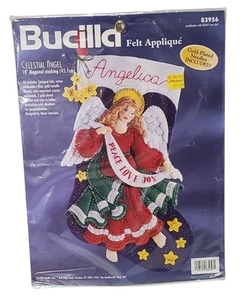 Bucilla Celestial Angel Felt Appliqué Christmas Stocking Kit 83956 - Picture 1 of 6