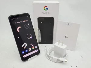 Teléfono inteligente Google Pixel 4 XL G020J 64 GB negro Android13 DESBLOQUEADO IMEI transparente - Imagen 1 de 19