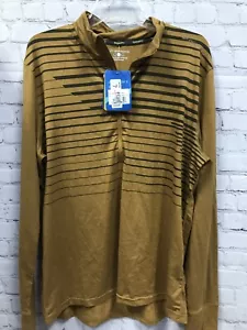 Brooks Running Men's 1/2 Zip Top - Gold / Black - LARGE - MSRP $65 - Picture 1 of 5