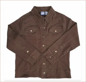 Chaqueta Blazer Mujer Plus Light Talla XL Marrón Informal Southern Expressions Ropa - Imagen 1 de 12