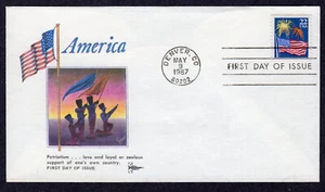 1987 FLAG & Fireworks Definitive (Scott 2276) - GillCraft FDC NX769 - Picture 1 of 1