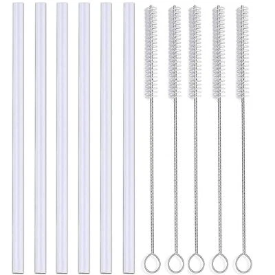 HYDRO2GO 5-Pack Replacement Straws for Hydro Flask Wide Mouth 9.5 in; 10 in, White