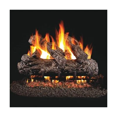 Peterson Real Fyre 18-inch Rustic Oak Log Set With Vented Natural Gas G45 Bur... - Image 1 of 4