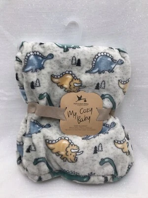 Adirondack Baby My Cozy Manta Dinosaurios en Dinos T-Rex Niños Gris Claro NUEVO Foto 1 de 4