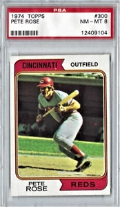 1974 TOPPS #300 PETE ROSE PSA 8 NM-MT - Picture 1 of 2