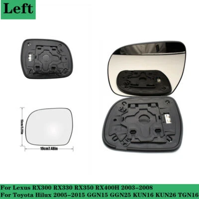 Espejo de cristal lado izquierdo para Toyota Hilux 2005-2010 GGN15 GGN25 KUN16 KUN26 TGN16 Foto 1 de 4