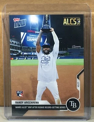 2020 TOPPS NOW #435 RANDY AROZARENA TB RAYS ROOKIE ALCS  MVP Print Run 2718 - Image 1 of 2