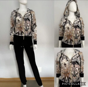 NWT WOMEN VELOUR TRACKSUIT 2PC SET HOODED JACKET/BLACK PANTS LOUNGEWEAR JOGGERS - Picture 1 of 10