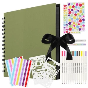 Album Photo Scrapbooking - Livre Photo Scrapbook avec 12 Stylos MéTalliques 8... - Afbeelding 1 van 7