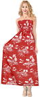 LA LEELA Damskie stroje kąpielowe Cover Up Bikini Pływanie Odzież plażowa Sukienka US 0-14 Czerwona_A836