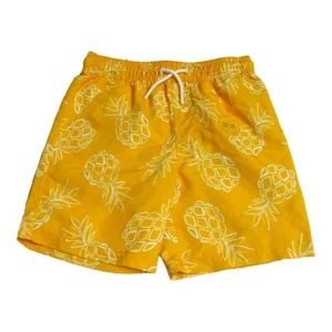 Cat & Jack Boys Size S 6-7 Swim Trunks Drawstring Pockets Pineapple Print Yellow - Picture 1 of 5