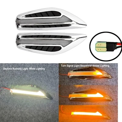 Marcador lateral de señal de giro LED ámbar con DRL blanco para Toyota MR2 Chaser Supra Foto 1 de 4