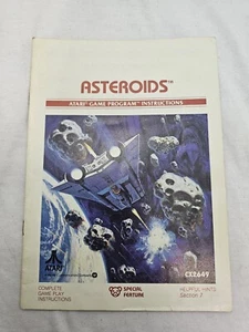 Asteroids Original Game Program Instructions Manual Atari 2600 Authentic 1979 - Picture 1 of 2