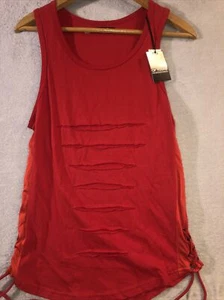 Mens Cotton Red Tank Top Shirt Size Small - Picture 1 of 7