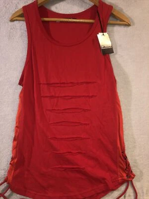 Mens Cotton Red Tank Top Shirt Size Small - image 1 of 4