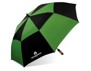 WeatherProof 60" Double Canopy Fiberglass Auto Jumbo Folding Golf Umbrella EC - Picture 1 of 9