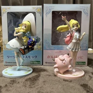 Pokemon Center Original Lillie & Clefairy Cosmog 1/8 Figure set Kotobukiya w/BOX - Picture 1 of 10