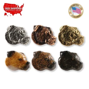 Zinn Pit Bull Hundekopf Anstecknadel oder Kühlschrankmagnet, D138, Made in USA - Bild 1 von 8