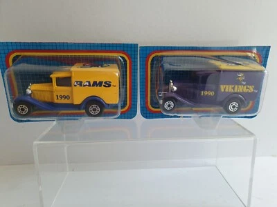 MATCHBOX NFL  RAMS + VIKINGS  x 2 FACTORY SEALED BLISTERS - Image 1 of 4