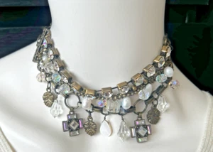 Beautiful Choker Necklace With Pearl And Czech Glass Beads - Picture 1 of 6