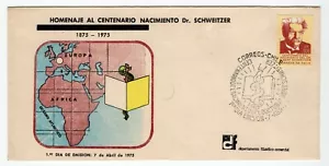 CHILE 1975 FDC 100 years Albert Schweitzer - Picture 1 of 1