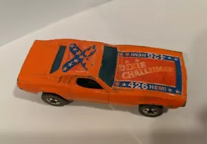 Vintage Hot Wheels DIXIE CHALLENGER W/ FLAG! 426 Hemi Dodge 1970 Dukes of Hazard - Picture 1 of 9