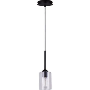 (6)-Home Impressions 1-Bulb Black Cord Pendant Light Fixture. IPL370A01BK-B - Picture 1 of 1