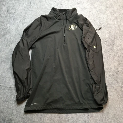 Nike Colorado Buffaloes 1/4 Zip Jacket Mens Medium M Gray Dri Pullover Buffs CO Cover