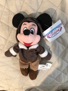 "Disney Store PILOT MICKEY ~ 9" Bolsa de frijoles/Juguete de felpa ~ Nuevo - Imagen 1 de 2