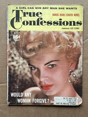 True Confessions Magazine Oct 1954 Adult Pulp Stories Sex Relationships Romance - Image 1 of 4