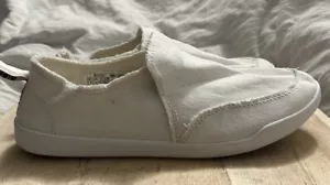VIONIC Malibu Women's Beach Off White Canvas Slip On Comfort Shoes Size 7.5 - Picture 1 of 8