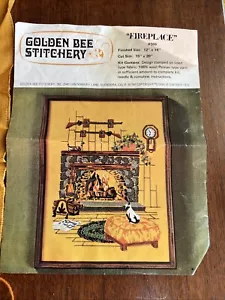 Golden Bee Hefterei 2 Bausätze Der Ofen und der Kamin 70er Jahre Stickerei Crewel - Bild 1 von 13