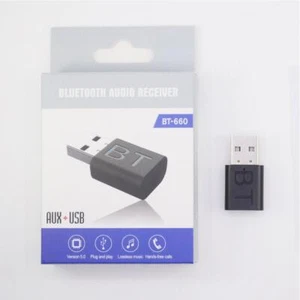 Bluetooth 5.0 Audio Receiver USB 3.5mm AUX Adapter TV Hot PC Speaker Car D9K8 - Photo 1/15
