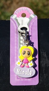 Nicole Shopping Bags Rubber Zipper Pals Easy Zipper Pull Clip Charm Keychain - Picture 1 of 3