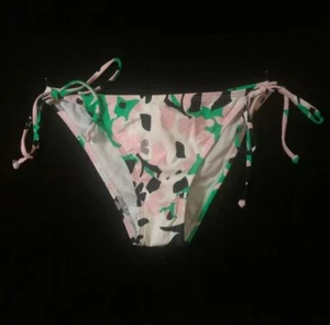 Diane Von Furstenberg Roxy Brazilian String Bikini Bottom, Pink / Green, Medium - Picture 1 of 4