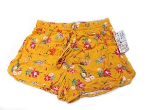 Pantalones Cortos Pink Republic Oro Amarillo Floral, Cintura Elástica Para Mujer Pequeños - Imagen 1 de 6