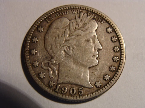 1905-S Barber Quarter - nearly XF condition Cover