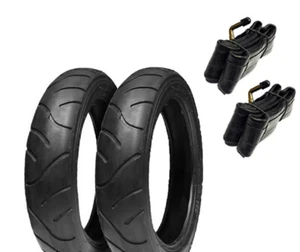 2x - 280 x 65 - 203 Kinderwagenreifen & gebogene Ventilschläuche (280x65-203) Buggy Paar - Bild 1 von 1