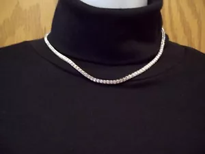 Vintage 925 Zirkonia Halskette - Bild 1 von 6