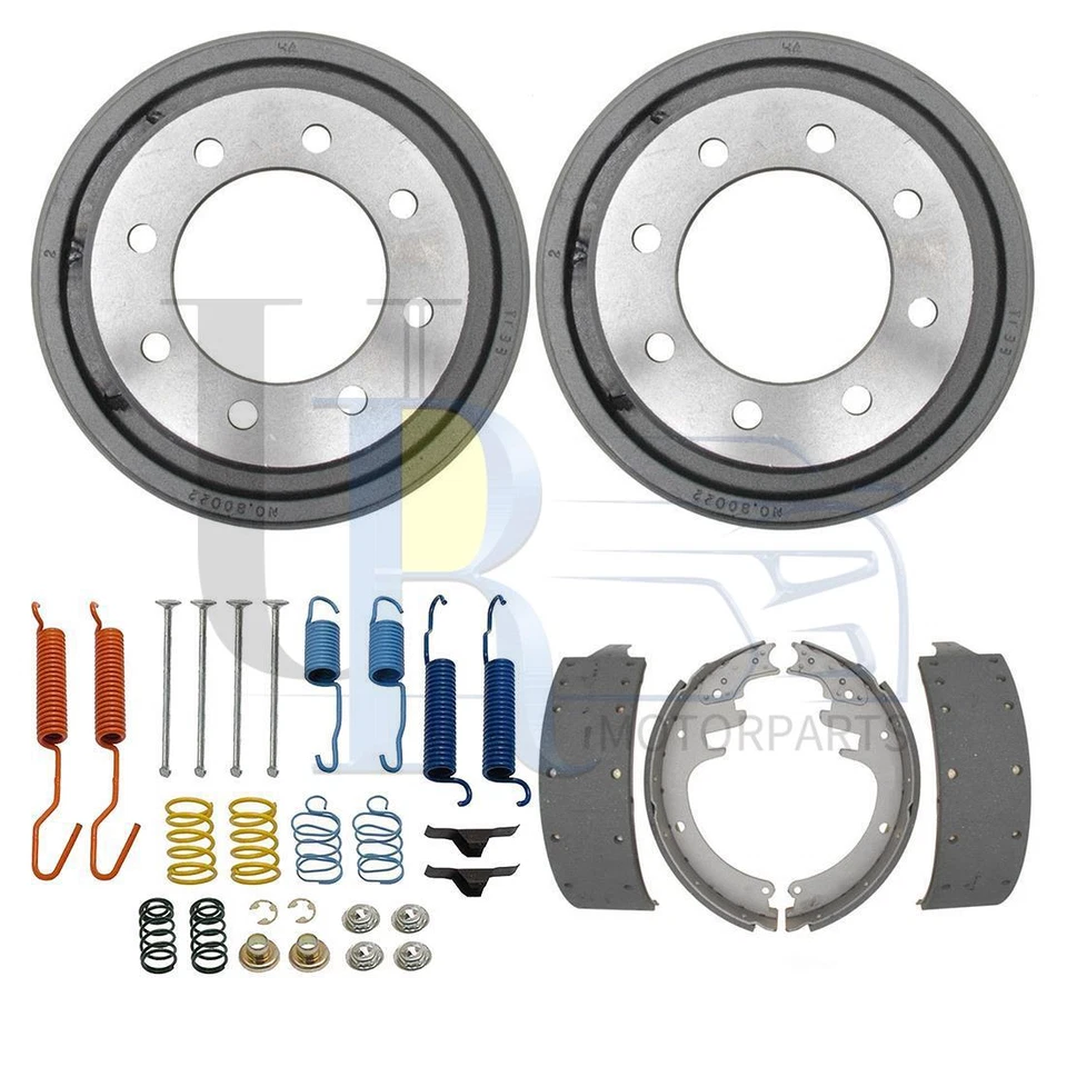 Rear Brake Drums & Shoes Hardware Spring Kit For 1996-1999 Dodge Ram 3500 Van - Image 1 of 4