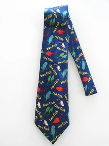 Dr. Seuss/One Fish Two Fish Vintage Men's Silk Tie - Picture 1 of 5